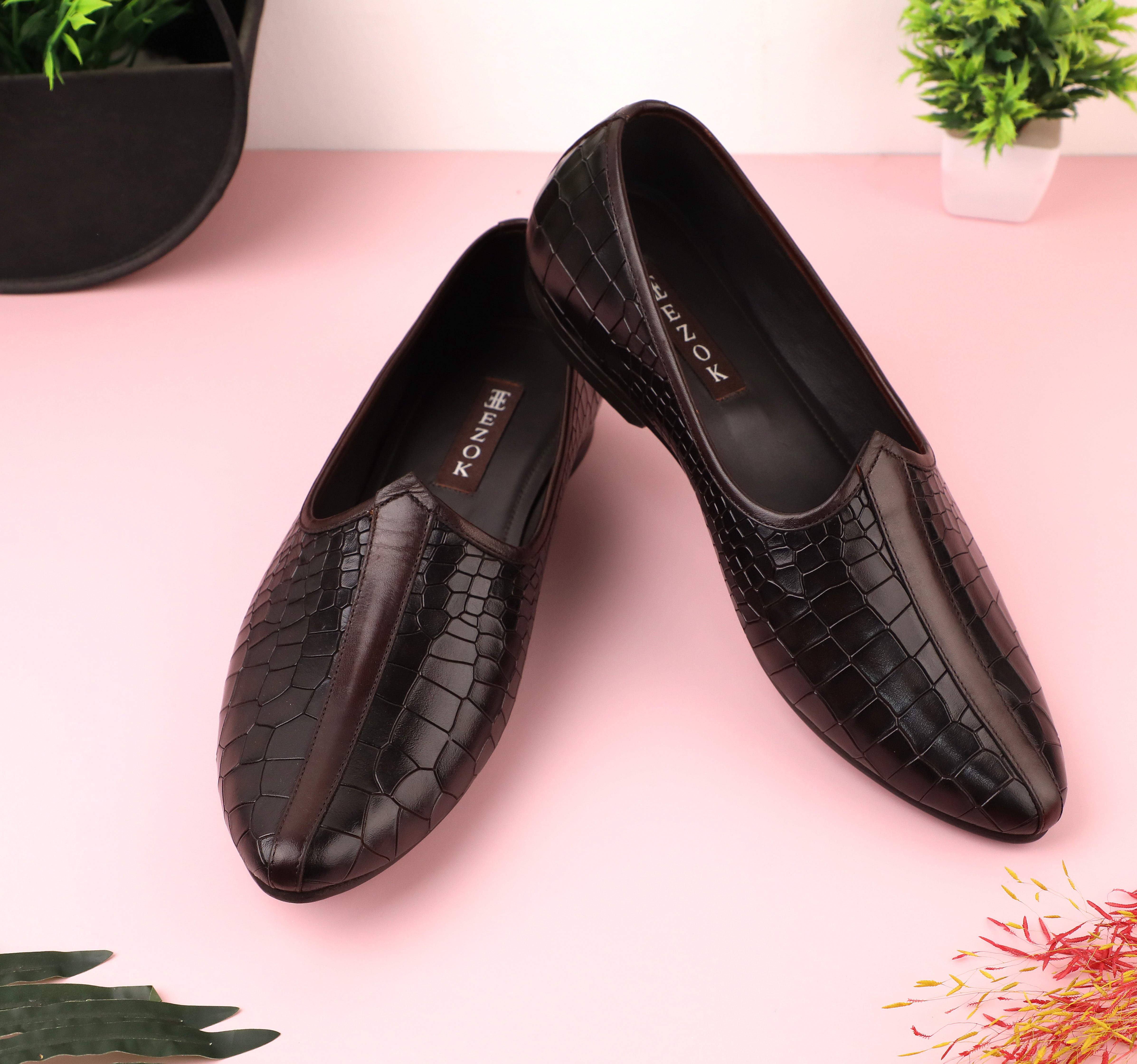 Ezok Chocolate Leather Loafer For Men